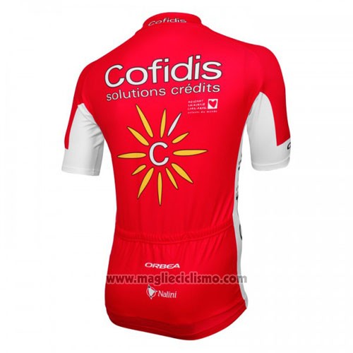 2016 Abbigliamento Ciclismo Cofidis Rosso e Bianco Manica Corta e Salopette